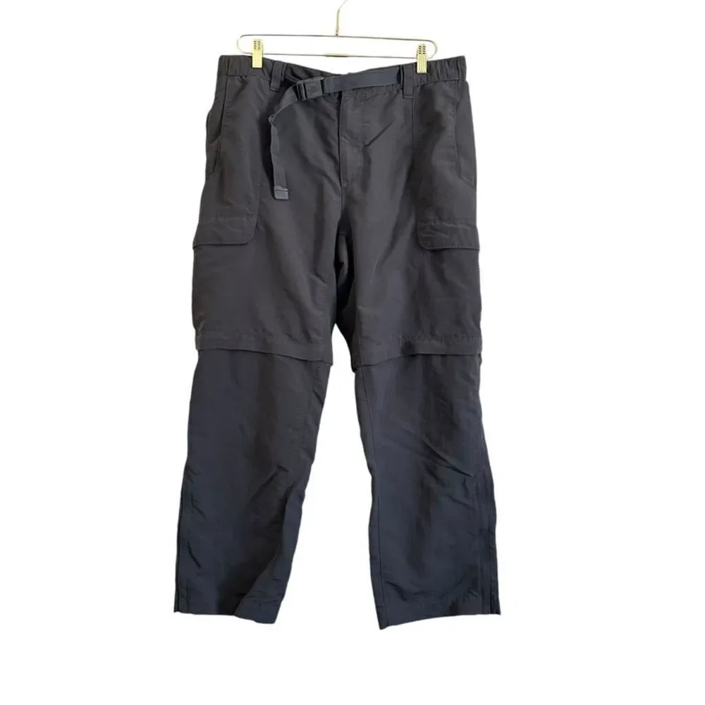 The North Face Convertible Pants Men's L Short Gray‎ 7 Pockets Outdoors